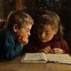 Горохов Иван Лаврентьевич «Дети за чтением книги», 1924 год