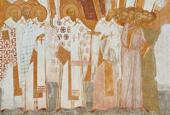 Фрагмент иконы: Отцы Второго Вселенского Собора, Константинополь